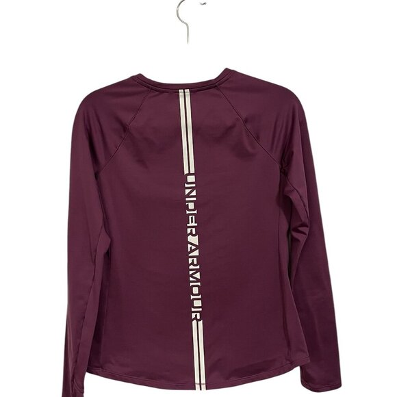 Women’s Under Armour Burgundy Heat Gear Long Sleeve Half Zip Heat Gear Size: SM - Picture 3 of 4